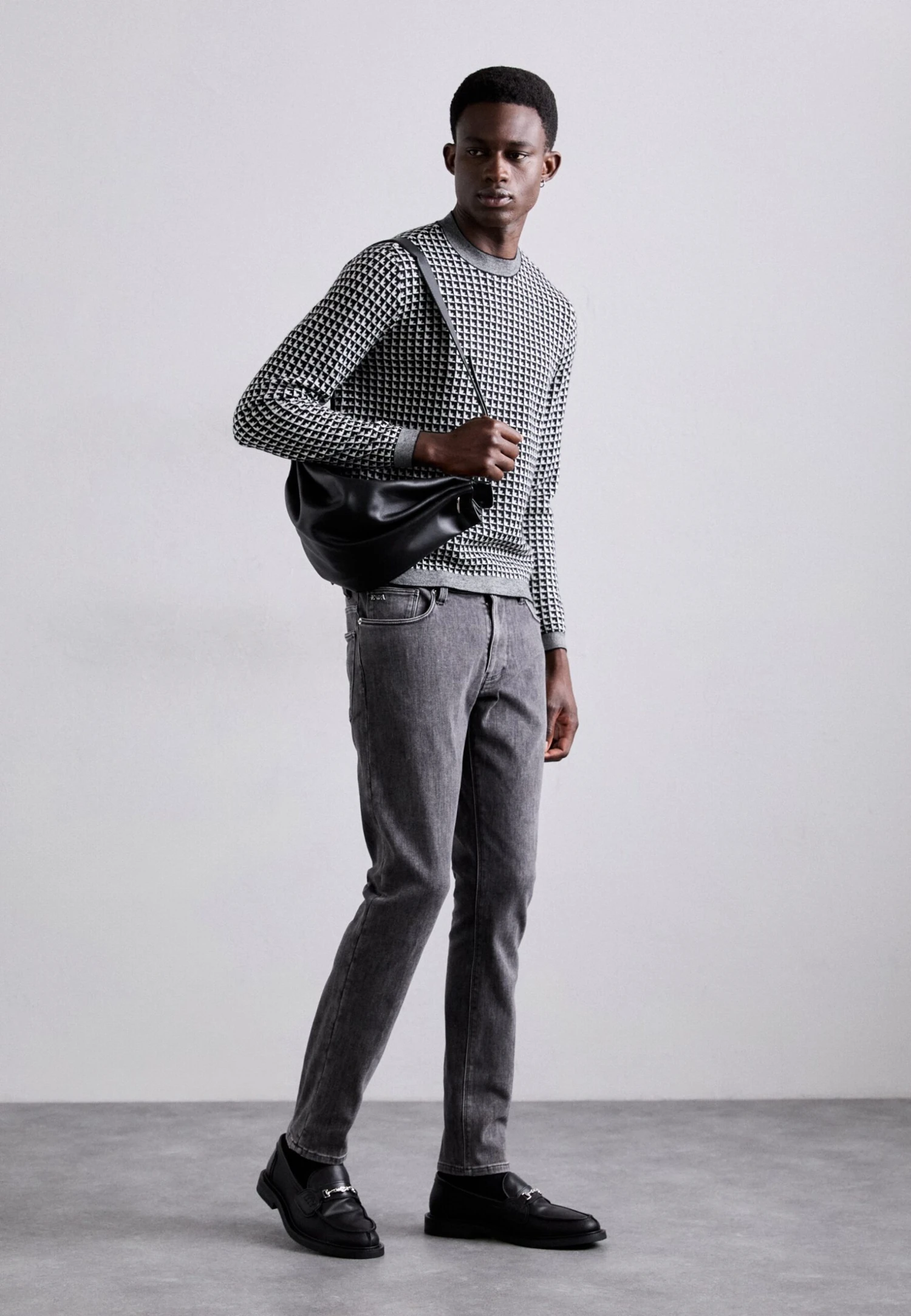 Emporio Armani 5 POCKETS PANT - Slim Fit Jeans - Medium Grey Denim 4 Emporio Armani 5 POCKETS PANT - Slim Fit Jeans - Medium Grey Denim - Image 2