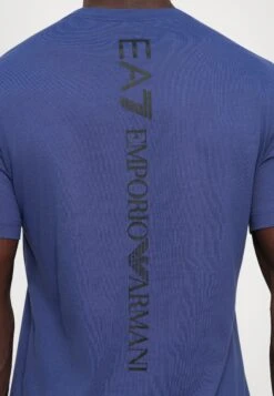 EA7 Emporio Armani TRAIN SERIES TEE EXTENDED LOGO - Print T-shirt - Blue -Total Wear Store 87011327bea9406b8020da8a5513c744