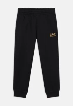 EA7 Emporio Armani UNISEX - Tracksuit Bottoms - Black /gold Coloured