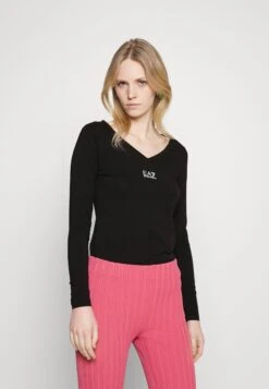 EA7 Emporio Armani Long Sleeved Top - Black/White