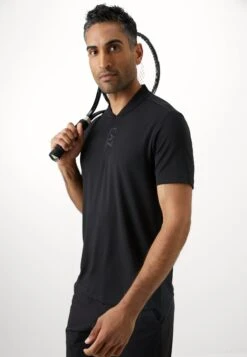 EA7 Emporio Armani TENNIS PRO SERAFINO - Polo Shirt - Black -Total Wear Store 88c973e6919b4ec2bba4515105755b30