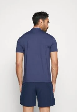 EA7 Emporio Armani Tennis Pro Serafino - Sports T-Shirt - Navy Blue -Total Wear Store 8933be5f176943deb1cd682487c39513
