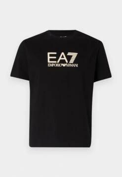 EA7 Emporio Armani Print T-shirt - Black/beige -Total Wear Store 89e2dfa8cc8a45abbeb60165dc8dc1a8