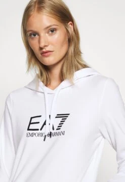 EA7 Emporio Armani Hoodie - White/Black 11 EA7 Emporio Armani Hoodie - White/Black -Total Wear Store 89ee7a5ec6a1463f8a1a8ce702f8a085