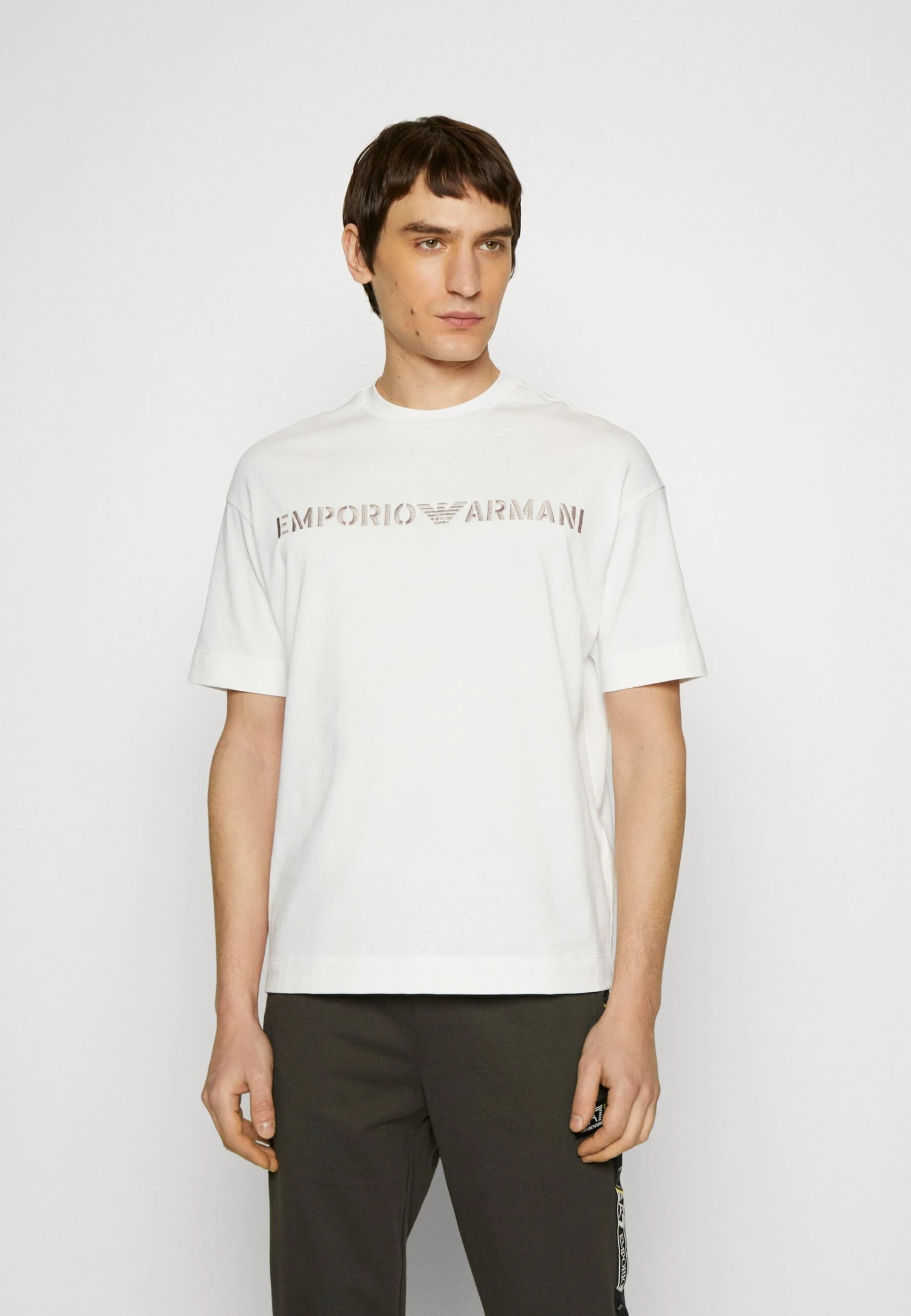 Emporio Armani Print T-Shirt - Bianco Caldo 3 Emporio Armani Print T-Shirt - Bianco Caldo