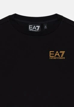 EA7 Emporio Armani UNISEX - Basic T-shirt - Black/gold-coloured -Total Wear Store 8b7699b97f8a404c9761cb8e502eb4ac