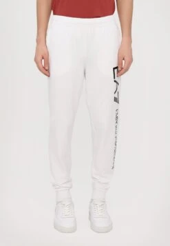 EA7 Emporio Armani TROUSER - Tracksuit Bottoms - White/black
