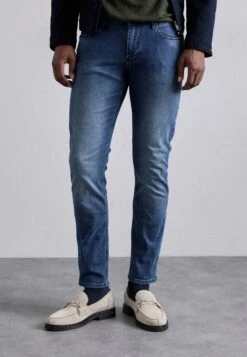 Emporio Armani 5 POCKETS PANT - Slim Fit Jeans - Medium Blue Denim -Total Wear Store 8ddc2382a595406d9ce1bba9b2982a95