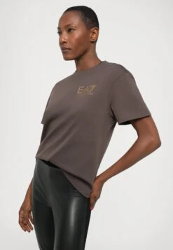 EA7 Emporio Armani Print T-shirt - Chocolate Brown -Total Wear Store 903a2ca35d93488198c3e152e0ceb8d1