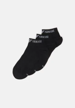 Emporio Armani 3 Pack Sneaker Socks - Socks - Nero/Black