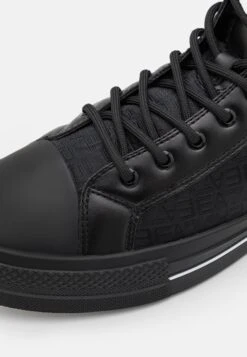 EA7 Emporio Armani All Over Unisex - High-Top Trainers - Triple Black/White -Total Wear Store 9136d7cbf817440ba7b5589eb4489313