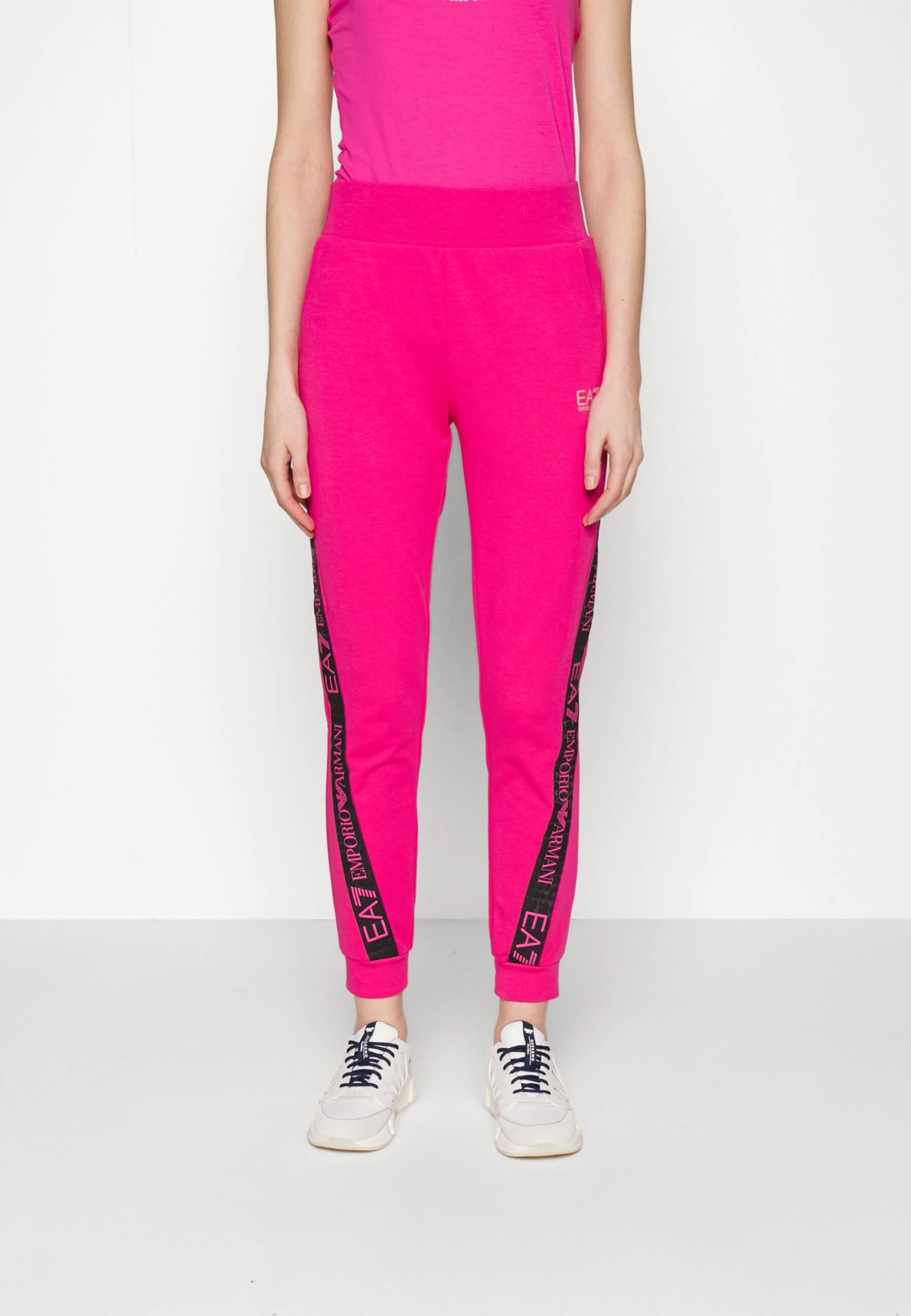 EA7 Emporio Armani Trouser - Tracksuit Bottoms - Pink 3 EA7 Emporio Armani Trouser - Tracksuit Bottoms - Pink