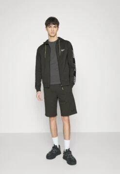 EA7 Emporio Armani Zip-Up Sweatshirt - Dark Grey -Total Wear Store 92c0ee9c154f4ad083e11987b5e6e6f9