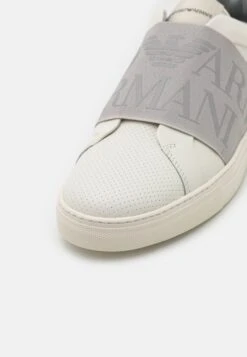 Emporio Armani Funn - Slip-Ons - Off-White/Light Grey -Total Wear Store 92e0884ea3304f6bbe0a66e3399c0f06