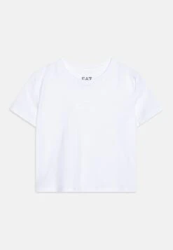 EA7 Emporio Armani Logo Series Girl - Print T-Shirt - Bianco