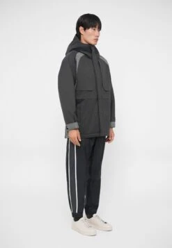 EA7 Emporio Armani TRAIN LUX PADDED HOODIE JACKET - Parka - Dark Grey Melange -Total Wear Store 9433005dad024cfb844f9c725ea73273