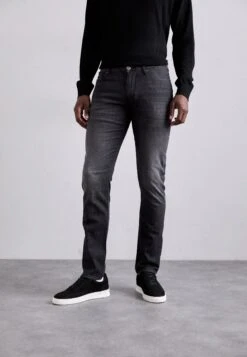 Emporio Armani 5 POCKETS PANT - Straight Leg Jeans - Medium Grey Denim