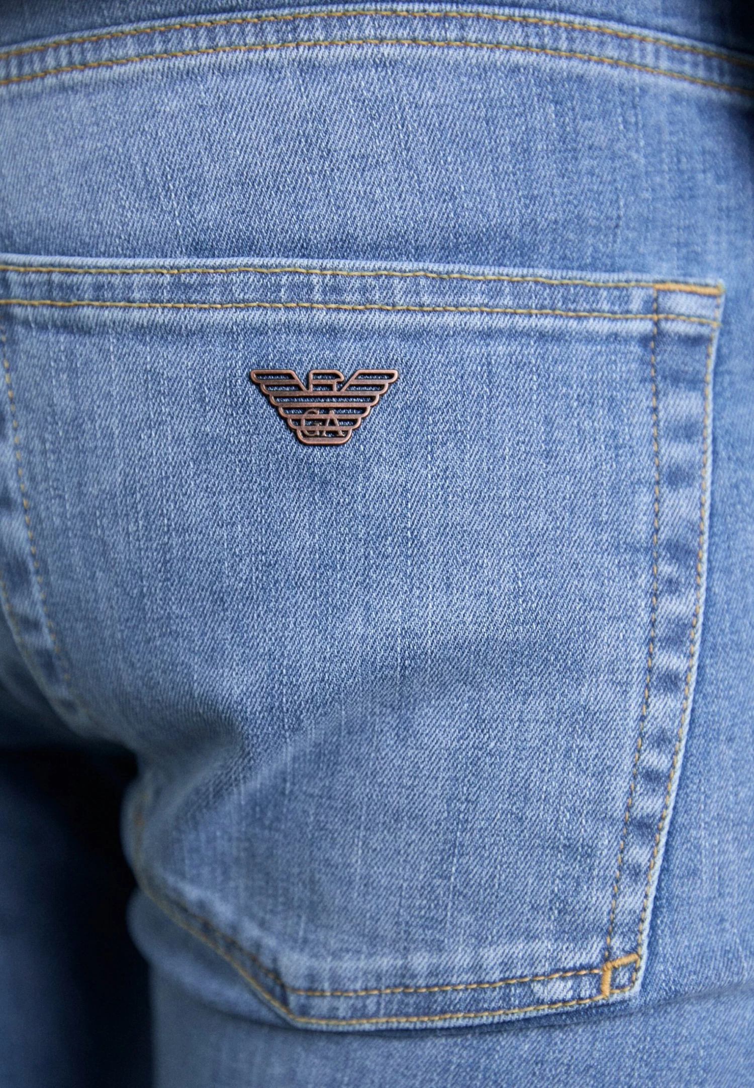 Emporio Armani POCKETS PANT - Straight Leg Jeans - Light Blue Denim 8 Emporio Armani POCKETS PANT - Straight Leg Jeans - Light Blue Denim - Image 6