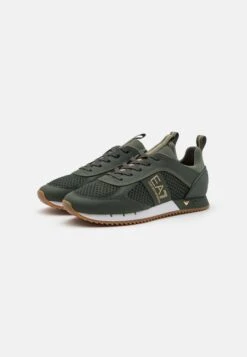 EA7 Emporio Armani Unisex - Trainers - Dark Green/Gold/Honey -Total Wear Store 955d9240d7d445ae85cb35c520175350