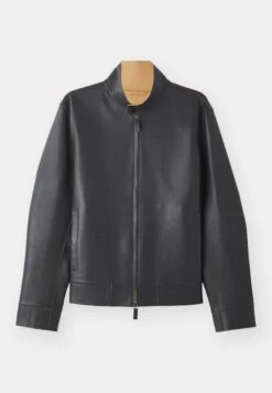 Emporio Armani BLOUSON JACKET - Leather Jacket - Dark Navy -Total Wear Store 960f493291fe464ebf30c927ae3ea2b4