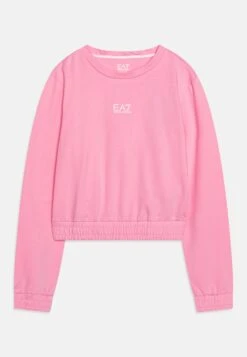 EA7 Emporio Armani Logo Series Girl - Long Sleeved Top - Rosa Chiaro