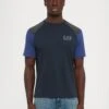 EA7 Emporio Armani TRAIN ATHLETIC COLOUR BLOCK TEE - Print T-shirt - Blue -Total Wear Store 97372bd8f9b643c3a77b443cffab4f88