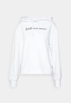 EA7 Emporio Armani Sweatshirt - White/Black -Total Wear Store 990a18b5940845e0a50821f9669208ce