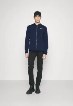 EA7 Emporio Armani Zip-Up Sweatshirt - Dark Blue -Total Wear Store 9a91bb5f99cc44a1acd19cfc54fe6ab9