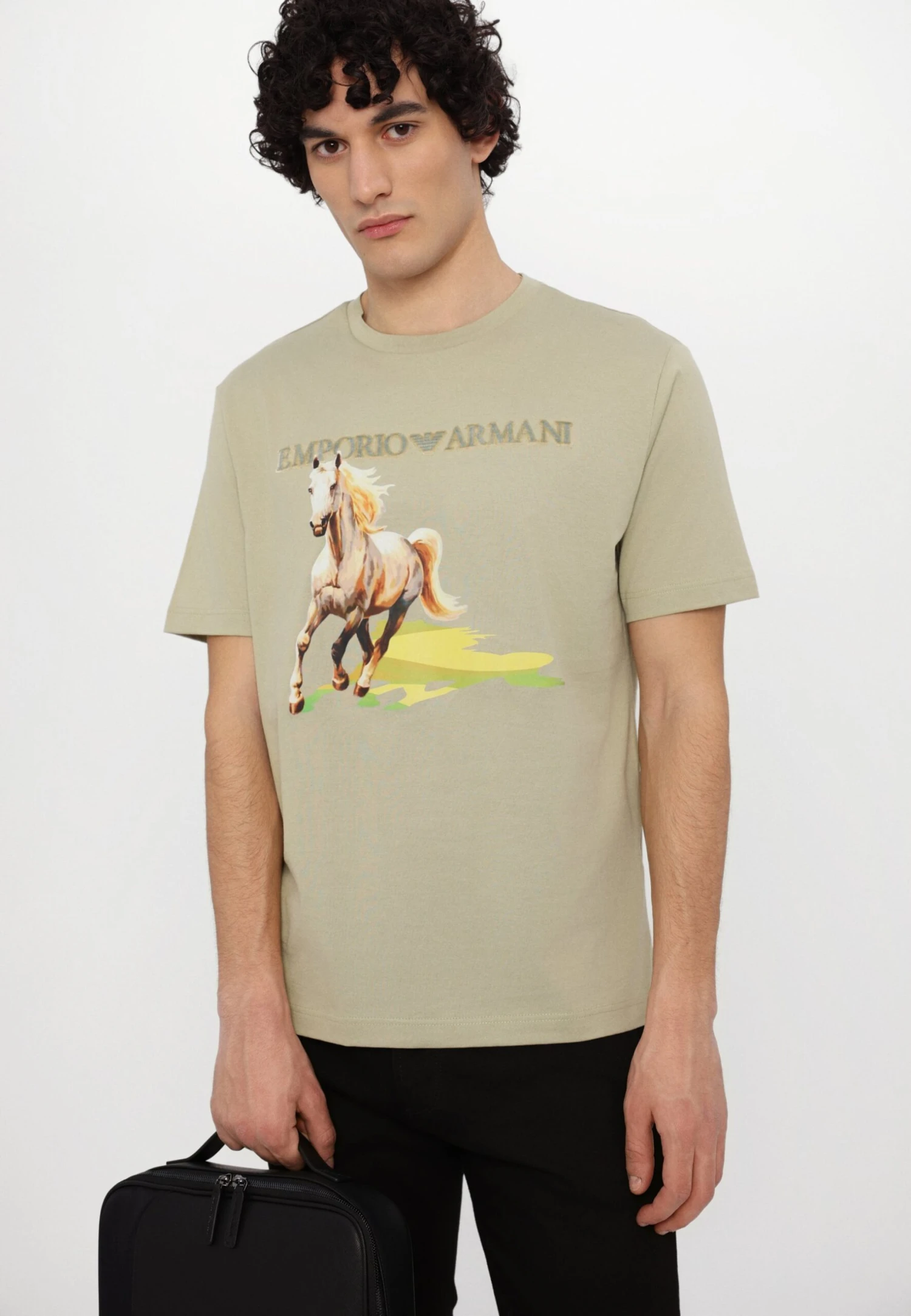 Emporio Armani Print T-shirt - Light Green 7 Emporio Armani Print T-shirt - Light Green - Image 5