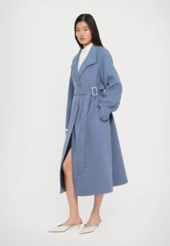 Emporio Armani COAT - Classic Coat - Blue Melange -Total Wear Store 9b856466628243a3b5fb00443c0af6c4
