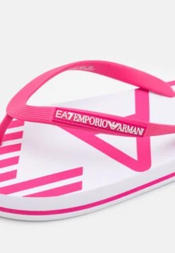 EA7 Emporio Armani Water Sports Oversize Logo Unisex - T-Bar Sandals - White/Pink 10 EA7 Emporio Armani Water Sports Oversize Logo Unisex - T-Bar Sandals - White/Pink -Total Wear Store 9cd456c7928a48c19f96aaa501b5a092