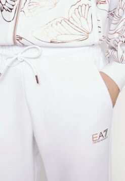 EA7 Emporio Armani Trouser - Tracksuit Bottoms - White -Total Wear Store 9d358a28d80f4a89ad8eaf3e6cc123bf