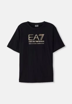 EA7 Emporio Armani Print T-shirt - Black/silver-coloured -Total Wear Store a0123106011c4f7b9427d83ffaa39559 1
