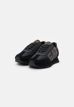EA7 Emporio Armani Vintage Unisex - Trainers - Triple Black/Gold 9 EA7 Emporio Armani Vintage Unisex - Trainers - Triple Black/Gold -Total Wear Store a06f447dc61143f680b576adf5491a8d
