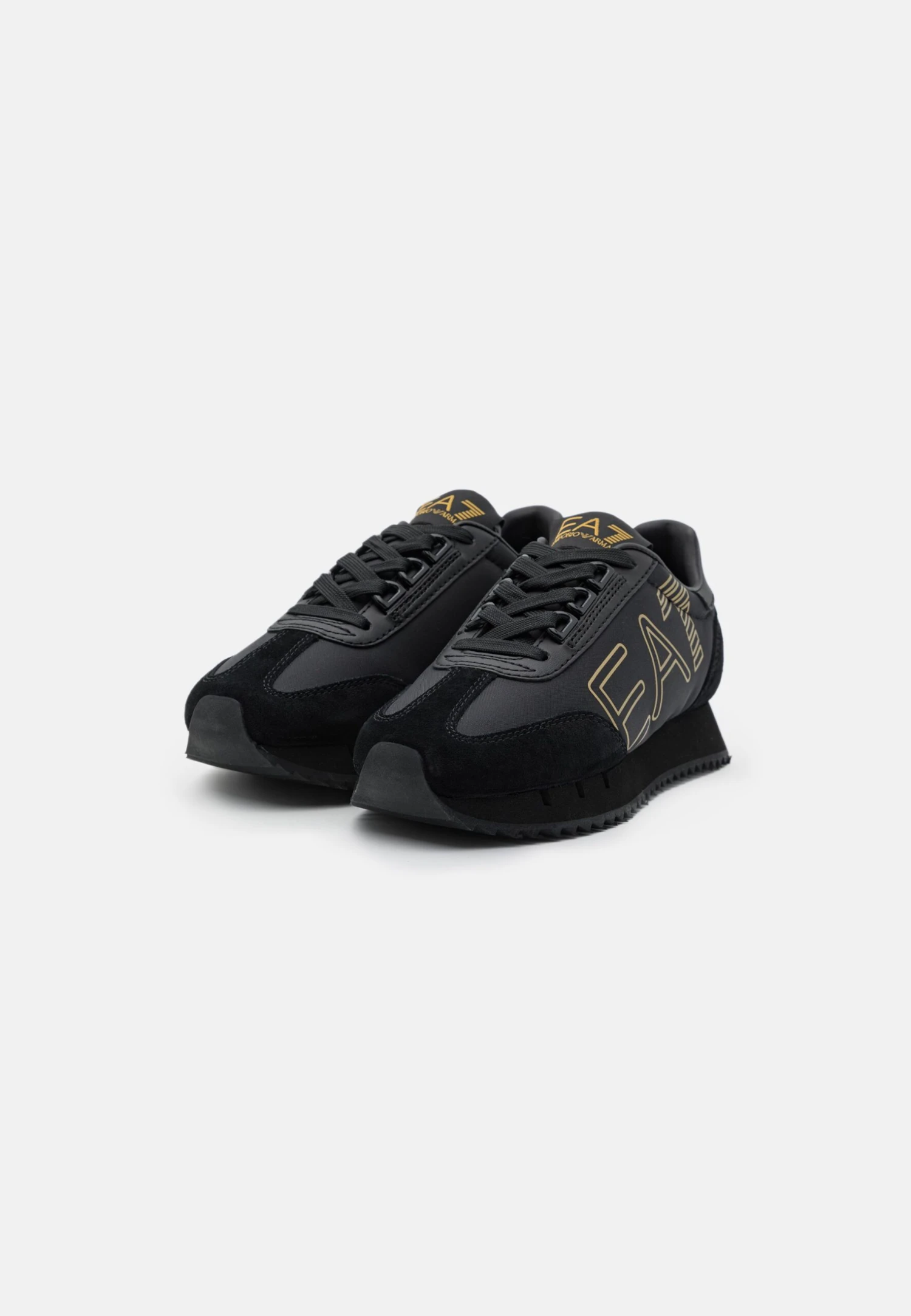 EA7 Emporio Armani Vintage Unisex - Trainers - Triple Black/Gold 4 EA7 Emporio Armani Vintage Unisex - Trainers - Triple Black/Gold - Image 2