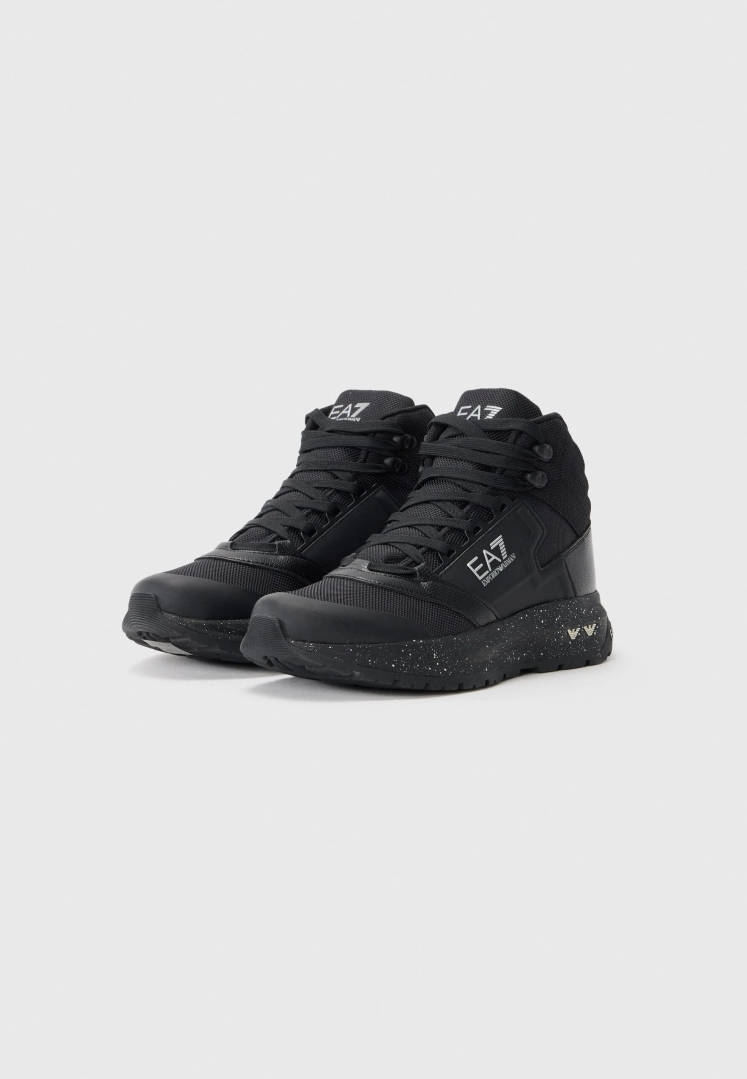 EA7 Emporio Armani ICE ALTURA UNISEX - High-top Trainers - Triple Black/silver-coloured 4 EA7 Emporio Armani ICE ALTURA UNISEX - High-top Trainers - Triple Black/silver-coloured - Image 2
