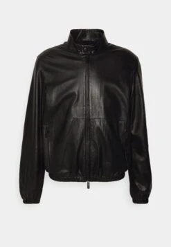 Emporio Armani Blouson Jacket - Leather Jacket - Nero -Total Wear Store a17af977b0b3488a9a58d0b62c918c43