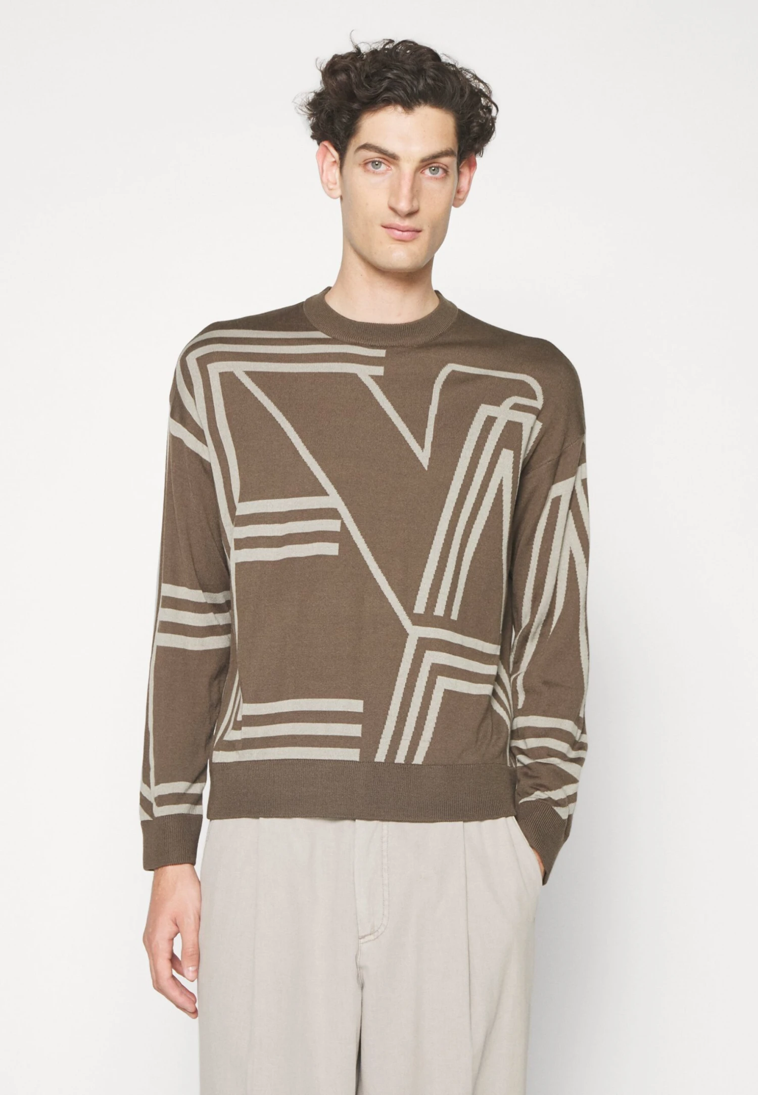 Emporio Armani Jumper - Brown 5 Emporio Armani Jumper - Brown - Image 3