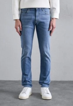Emporio Armani POCKETS PANT - Straight Leg Jeans - Light Blue Denim