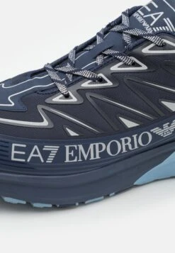EA7 Emporio Armani Crusher Distance Trail Unisex - Trainers - Triple Black Iris/Silver/Ashley Blue -Total Wear Store a34857e3d6604d1fbc8b838a4e2c21d2
