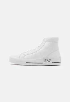 EA7 Emporio Armani All Over Unisex - High-Top Trainers - White/Black