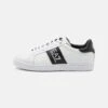 EA7 Emporio Armani Classic Unisex - Trainers - White/Black/Gold -Total Wear Store a3d1b4c3c4a542ebb7680e7ad91a0496