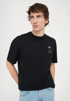 EA7 Emporio Armani TRAIN LOGO TEE UNISEX - Print T-shirt - Black/gold Coloured -Total Wear Store a4564a5f59c04a18b2a72c0206e7233a