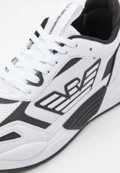 EA7 Emporio Armani Ace Runner Unisex - Trainers - White/Black/Silver -Total Wear Store a472bee6126d4eea8f6496a82be6bea0