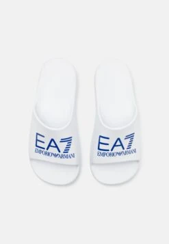 EA7 Emporio Armani Pool Slides - White/turkish Sea -Total Wear Store a568929594c547b69c981d255d61e5e1