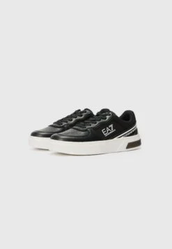 EA7 Emporio Armani PREMIUM COURT UNISEX - Trainers - Black/white -Total Wear Store a5a0e2ad9d1f47528b8aff50a2edc9e6