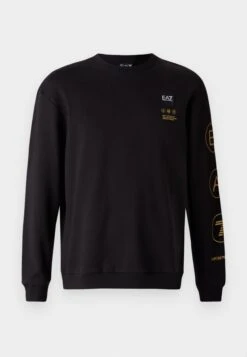 EA7 Emporio Armani TRAIN LOGO UNISEX - Sweatshirt - Black/silver-coloured -Total Wear Store a6230ed14c464ffda7097bfaa3979513