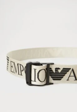 EA7 Emporio Armani TRAIN ALLOVER BELT UNISEX - Belt - Vanilla Ice/black -Total Wear Store a6367c3856f644e98b54c31501be3421