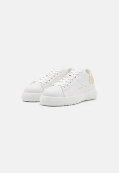 Emporio Armani Trainers - White/Light Gold -Total Wear Store a741b9a3f5ed49859cebb23b7402a5e9