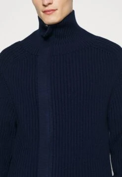 Emporio Armani Blouson Jacket - Cardigan - Blu Navy -Total Wear Store a7a843bdde9a4a4f8e011b6fa9fcefe9